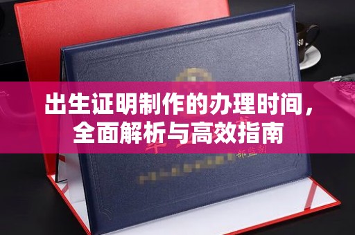 临邑出生证明制作的办理时间，全面解析与高效指南