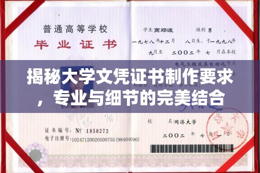 临邑揭秘大学文凭证书制作要求，专业与细节的完美结合