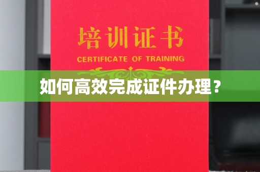 临邑如何高效完成证件办理？