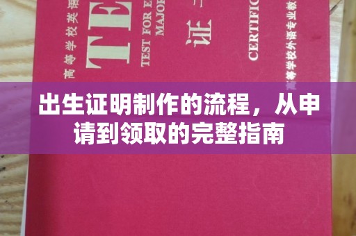 临邑出生证明制作的流程，从申请到领取的完整指南